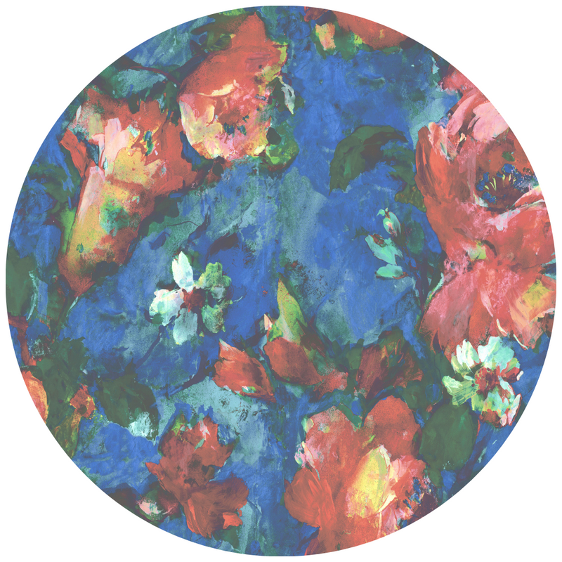 Expressive Floral Velvet Fabric