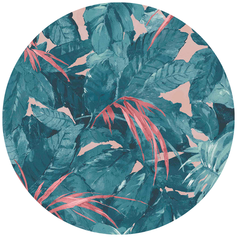 Lush Teal/Coral Velvet Fabric