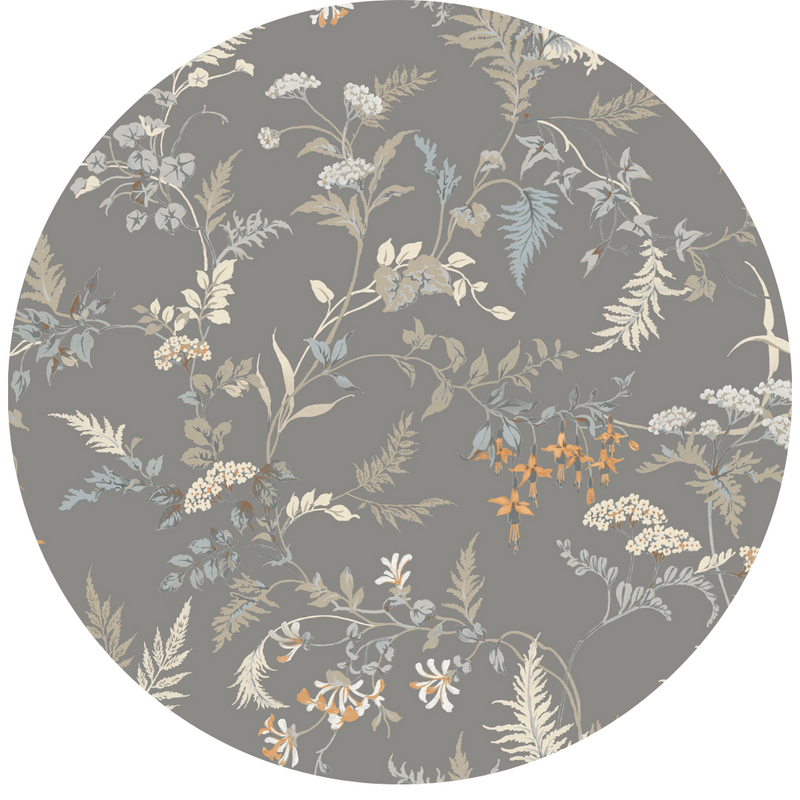 Blossom Dusky Grey Velvet Fabric