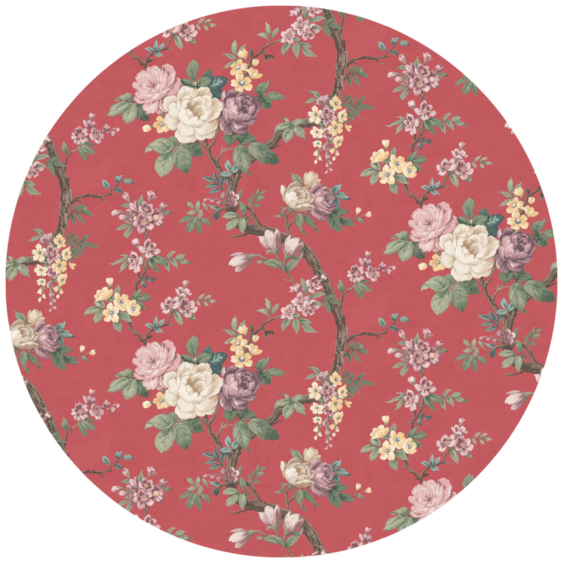 Ditsy Floral Rouge Red Velvet Fabric