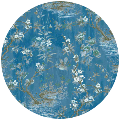 Rivington China Blue Velvet Fabric