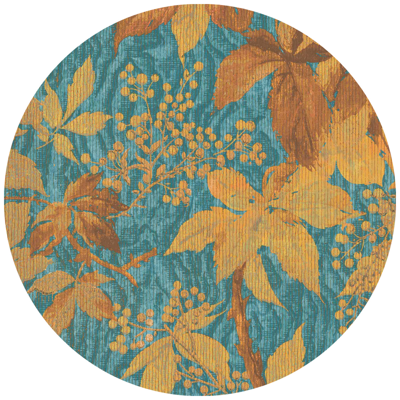 Tropic Teal Spice Velvet Fabric