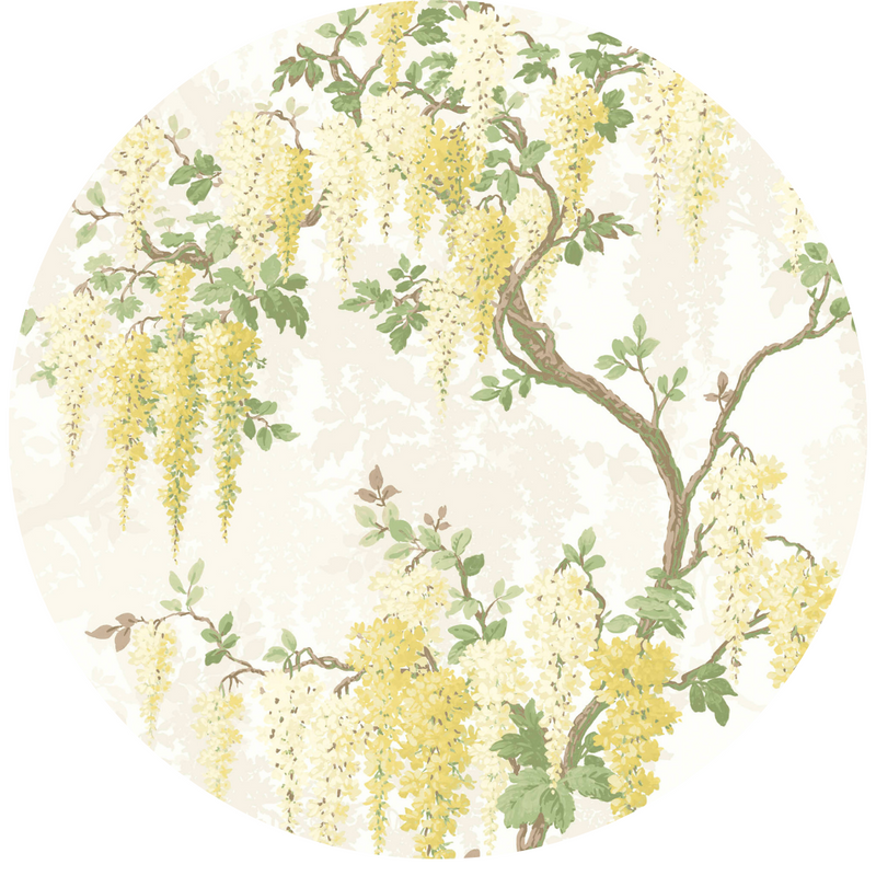 Wisteria Lemon Linen Fabric