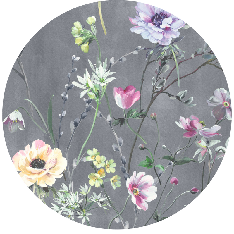 Maytime Dusky Grey Velvet Fabric