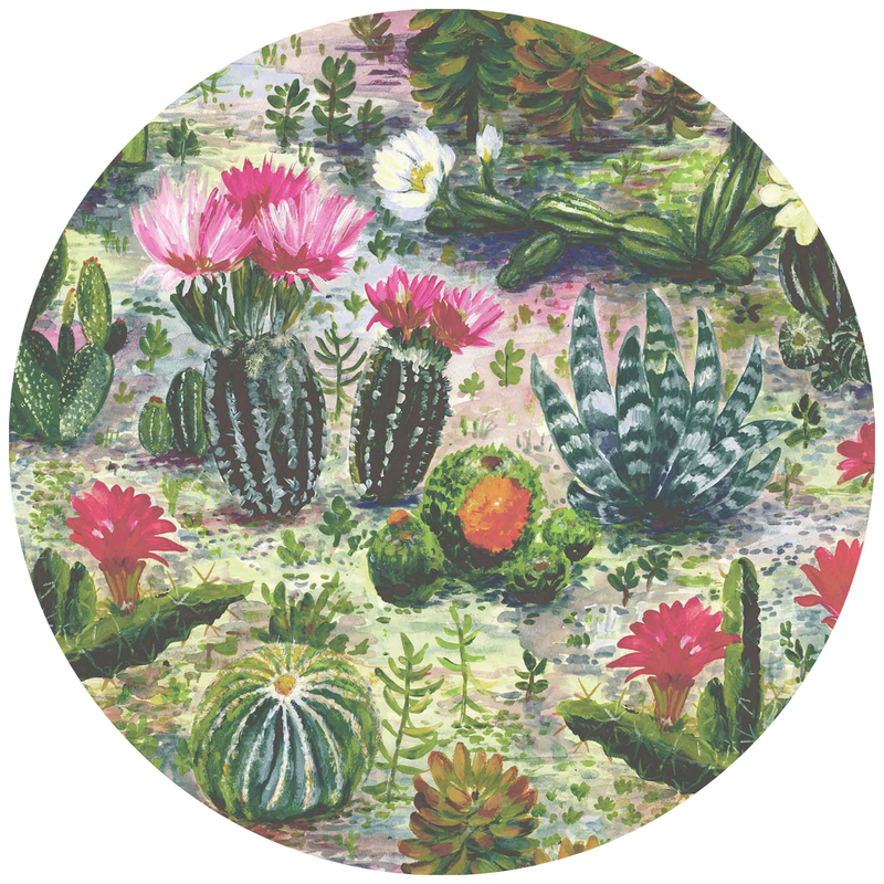 Cacti Multi Velvet Fabric