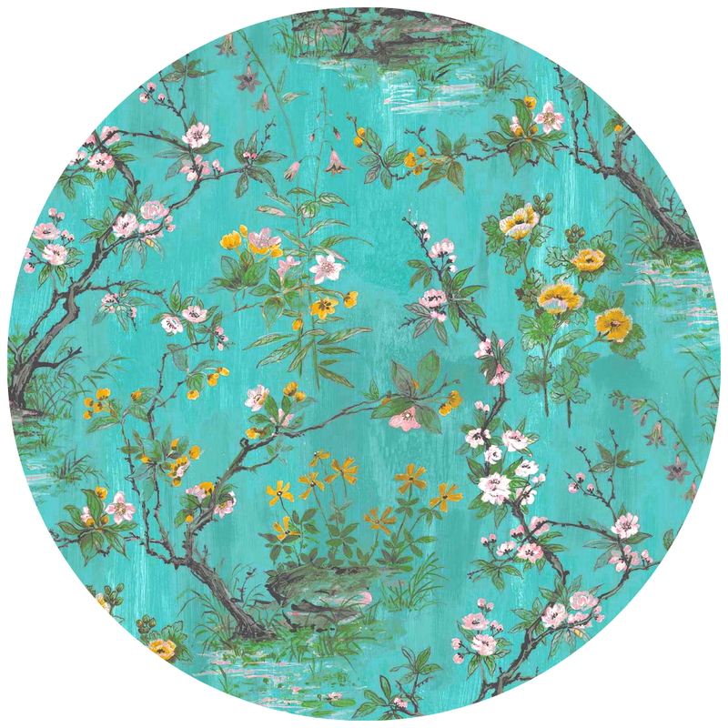 Rivington Teal Linen Fabric