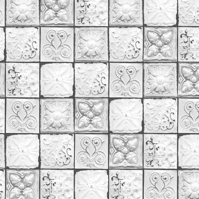 Tin Tiles Monochrome by Woodchip & Magnolia