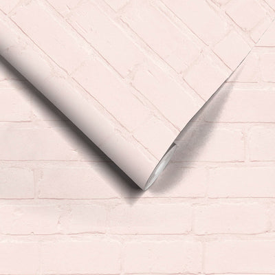 Painted Blush Brick Wallpaper