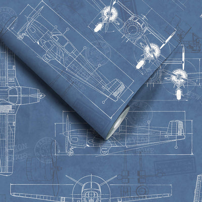 Aviator Blueprint Wallpaper