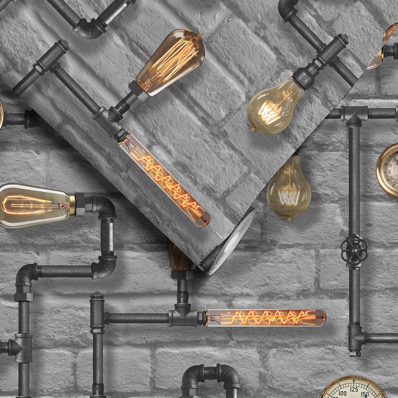 Steampunk Grey Wallpaper