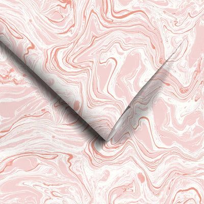 Flow Blush/White Wallpaper