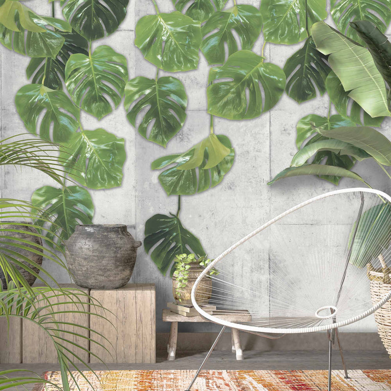 Real Monstera Mural