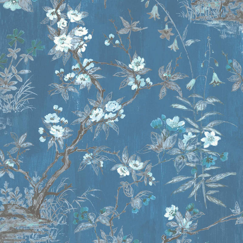 Rivington China Blue Wallpaper