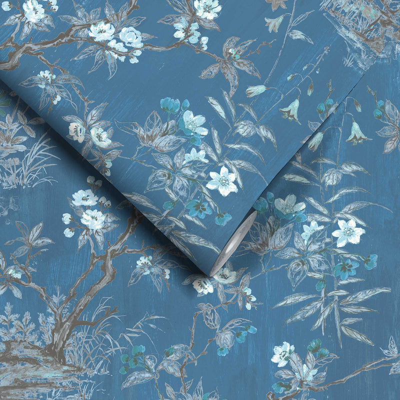 Rivington China Blue Wallpaper