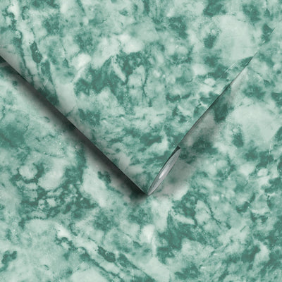 Marble Pine Green Wallpaper