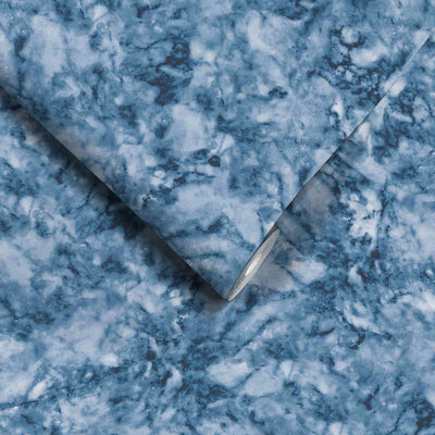 Marble Deep Dark Blue Wallpaper