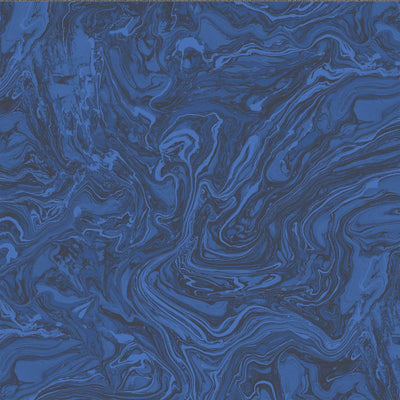 Flow Marbled Deep Ocean Blue Wallpaper By Woodchip & Magnolia