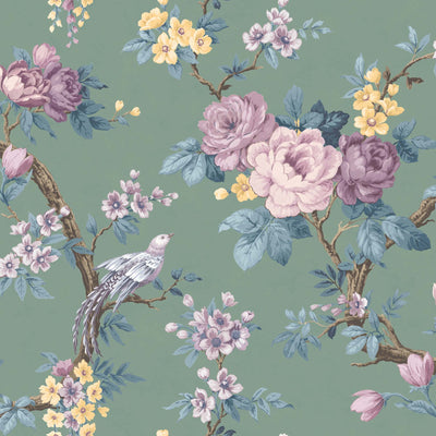 Dawn Chorus in Forest Green Wallpaper By Woodchip & Magnolia