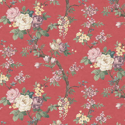 Ditsy Floral in Rouge Red Wallpaper By Woodchip & Magnolia