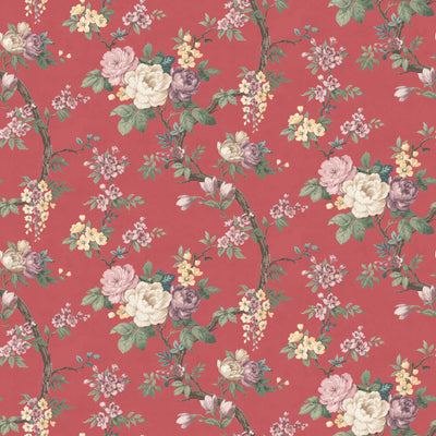 Ditsy Floral in Rouge Red Wallpaper By Woodchip & Magnolia