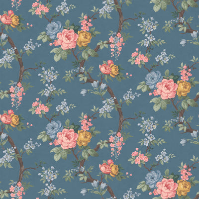 Ditsy Floral in Ink Blue Wallpaper By Woodchip & Magnolia