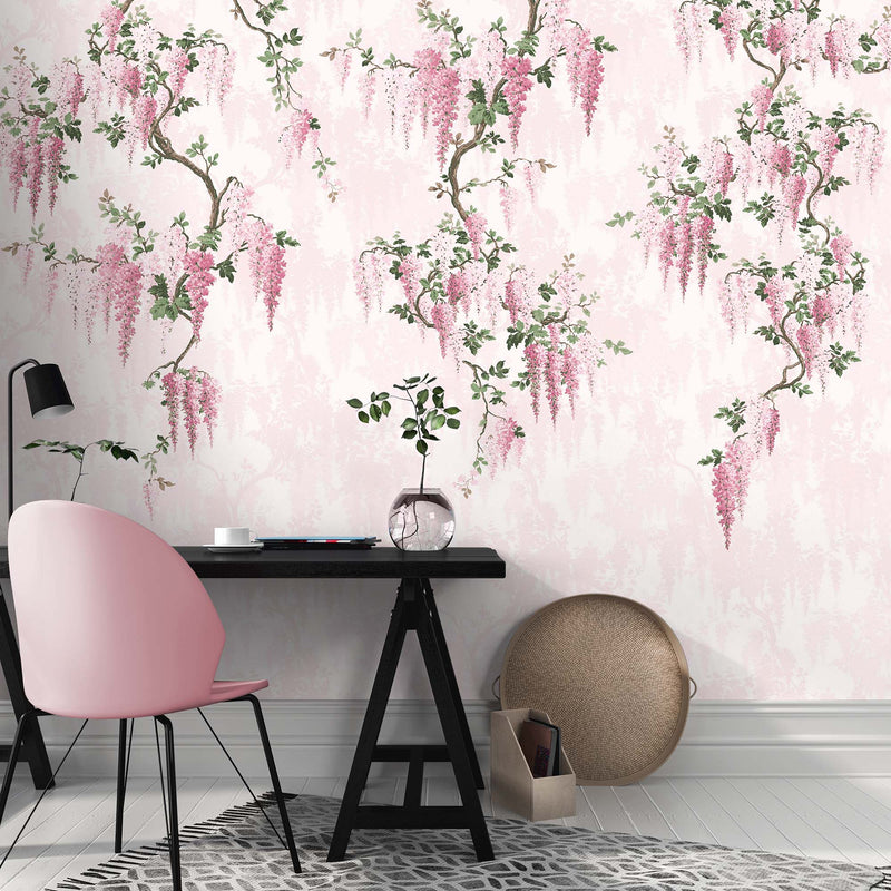 Wisteria Pink Mural