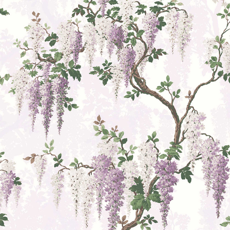 Wisteria in Lilac Floral Wallpaper By Woodchip & Magnolia