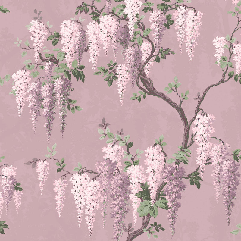  Wisteria in Deep Lavender Floral Wallpaper By Woodchip & Magnolia