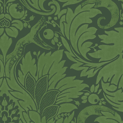 Fearless Eden Green Damask Wallpaper