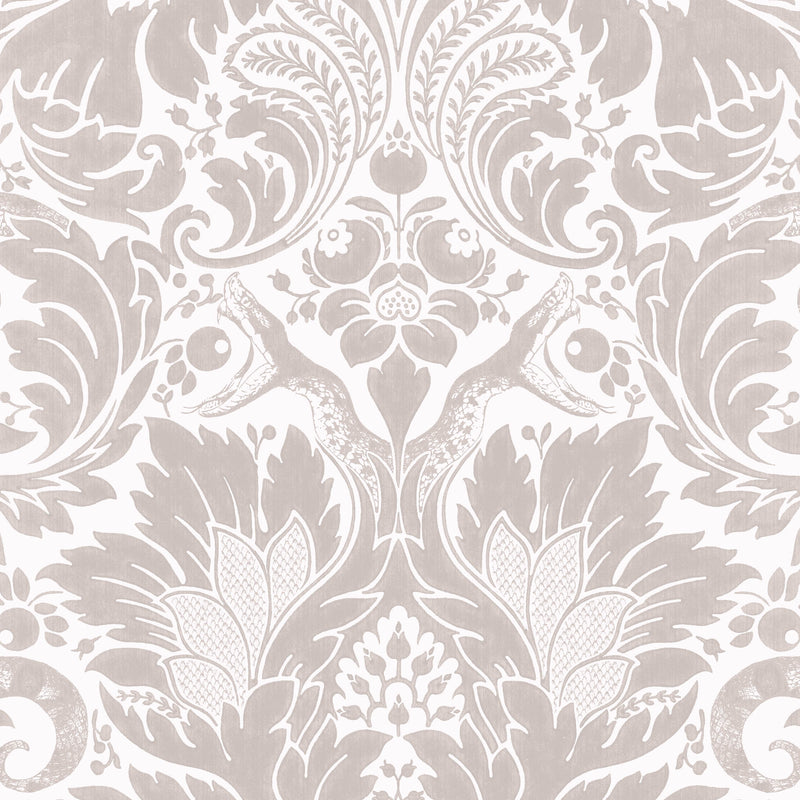 Fearless Stone Damask Wallpaper