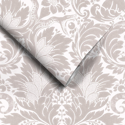 Fearless Stone Damask Wallpaper