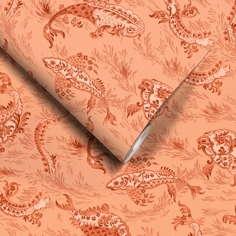 Magical Lagoon Spiced Terracotta Wallpaper