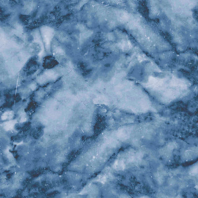 Faux Marble Effect Deep Dark Blue Wallpaper