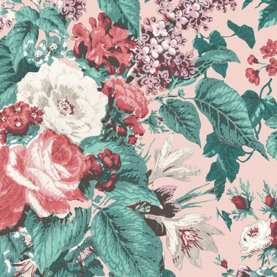 Faded Glamour Pretty Pink Floral Wallpaper By Pearl Lowe