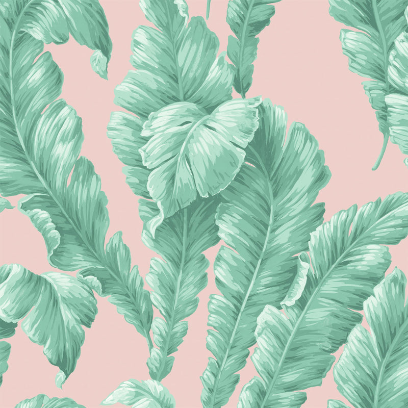 Lets Go Bananas Blush Mint Wallpaper