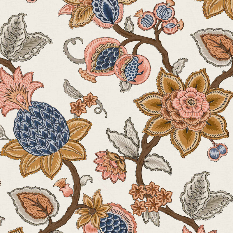 Doris Jacobean Turmeric Wallpaper