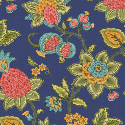   Edit website SEO Doris Jacobean Ink Blue Floral Wallpaper By Woodchip & Magnolia