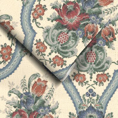 Victoriana Celestial Blue Wallpaper