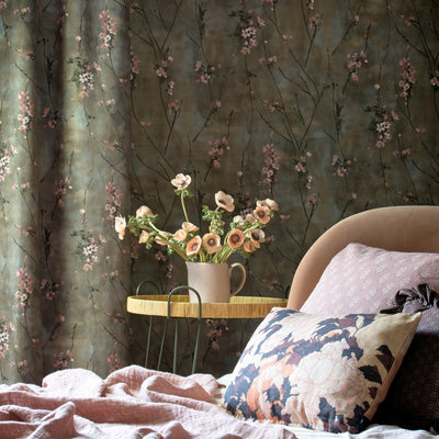 Blossom Brown & Blush Wallpaper