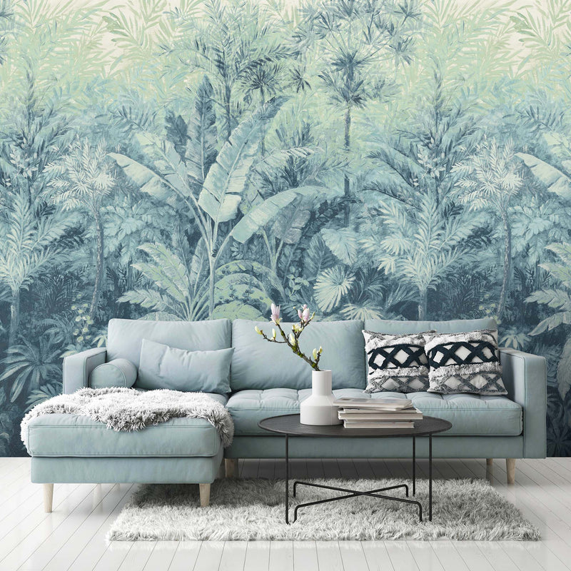 Biome Inky Blue Mural