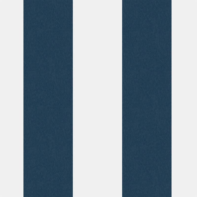 Awning Stripe Navy/White Wallpaper