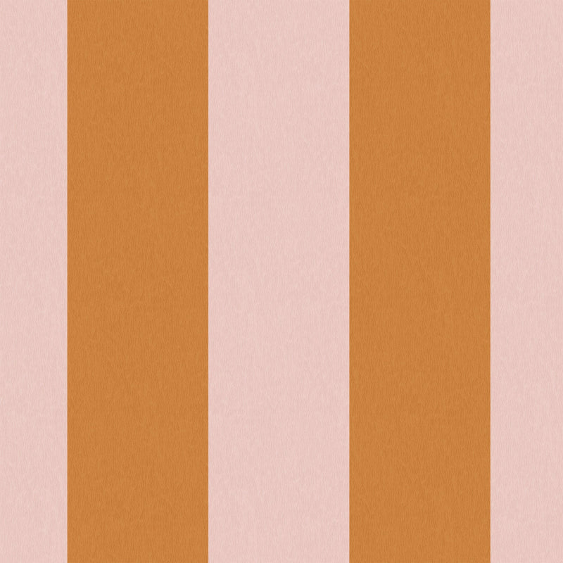 Awning Stripe Pink Cloud/Gorse Wallpaper