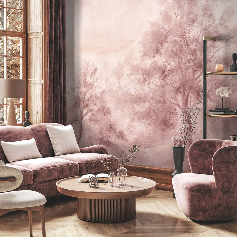 Quarlton Mural Blush Pink