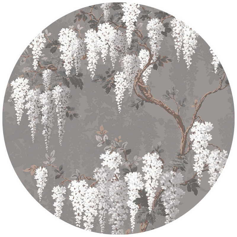 Wisteria in Latte/Slate Grey Velvet Fabric