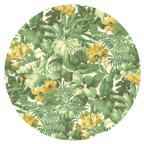 Canopy Moss/Yellow Velvet Fabric