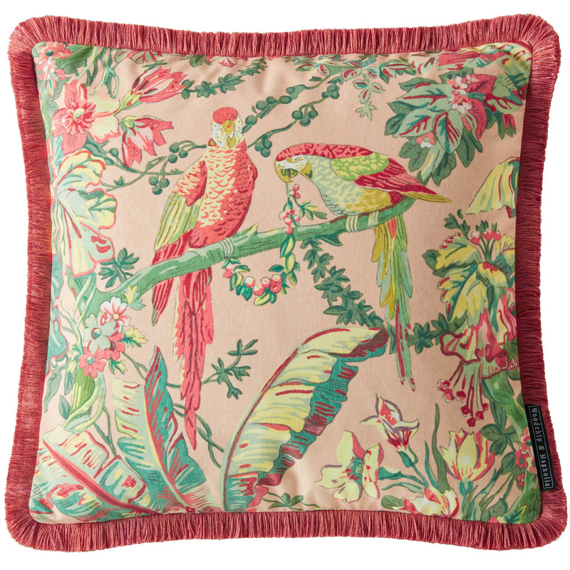 Parrot Talk Sunset Pink Cushion