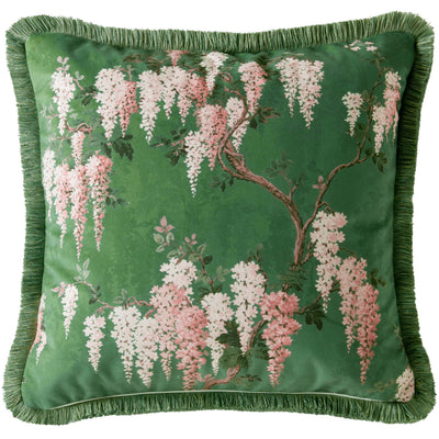 Wisteria Pink/Green Bloom Cushion