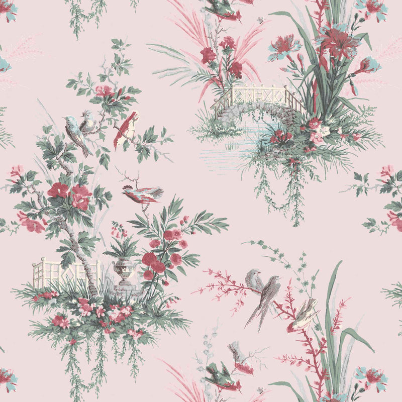 Magical Garden in Pink Wallpaper