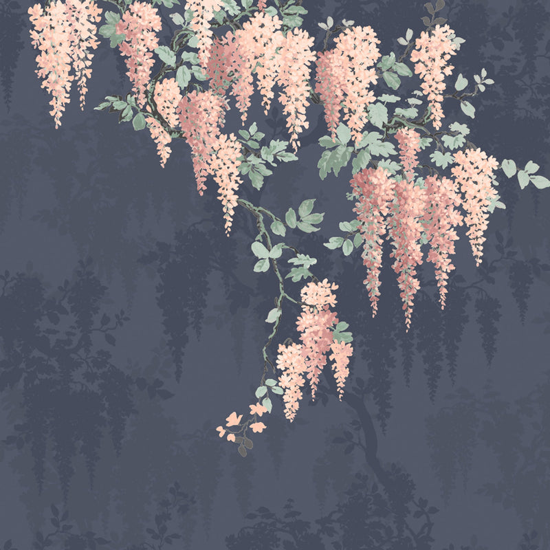 Wisteria Midnight Mint Mural