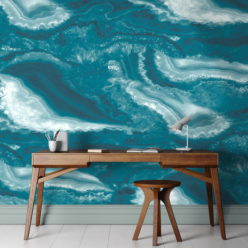 Imagate Teal Mural